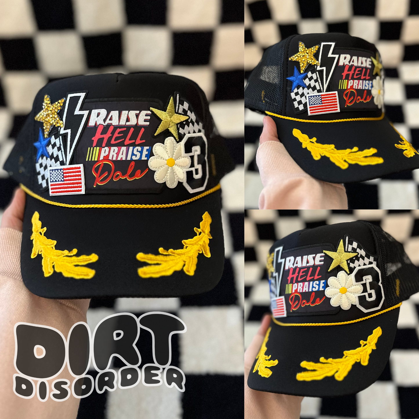 RAISE HELL PRAISE DALE TRUCKER HAT