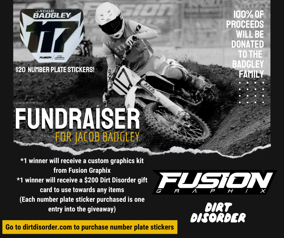 JACOB BADGLEY FUNDRAISER NUMBER PLATE STICKERS