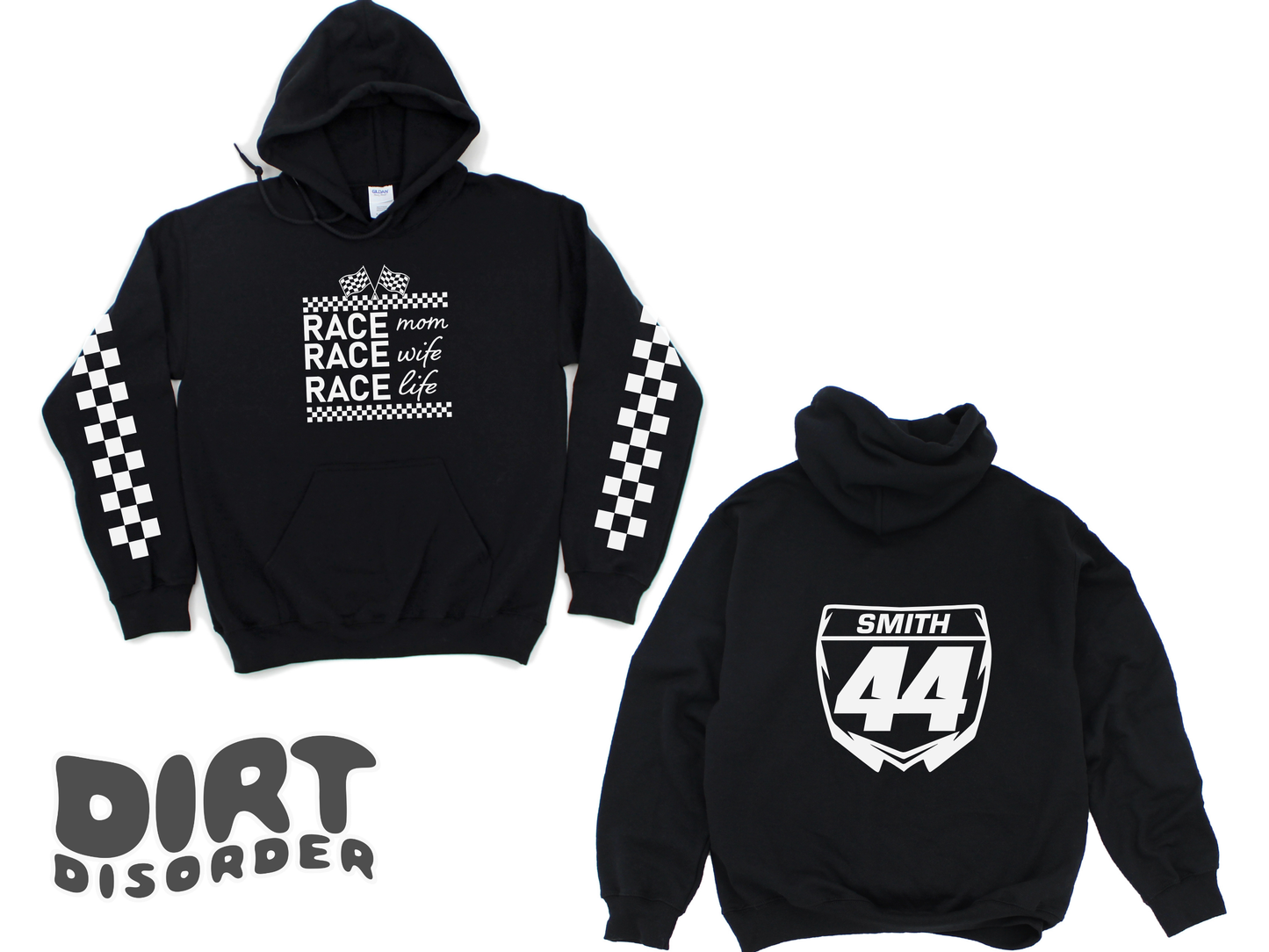 RACE MOM RACE WIFE RACE LIFE CUSTOM SWEATSHIRT