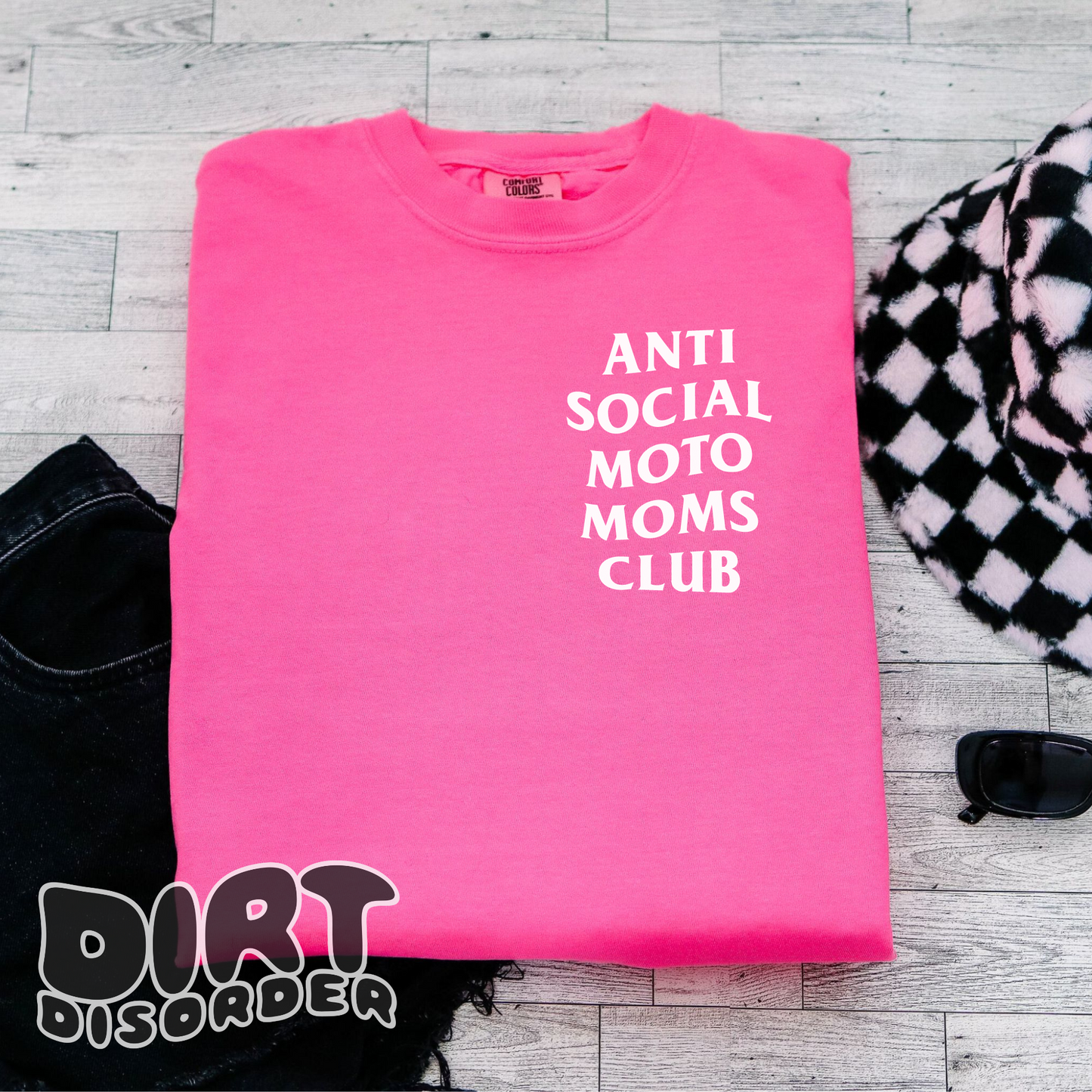 ANTI SOCIAL MOTO MOMS CLUB T-SHIRT