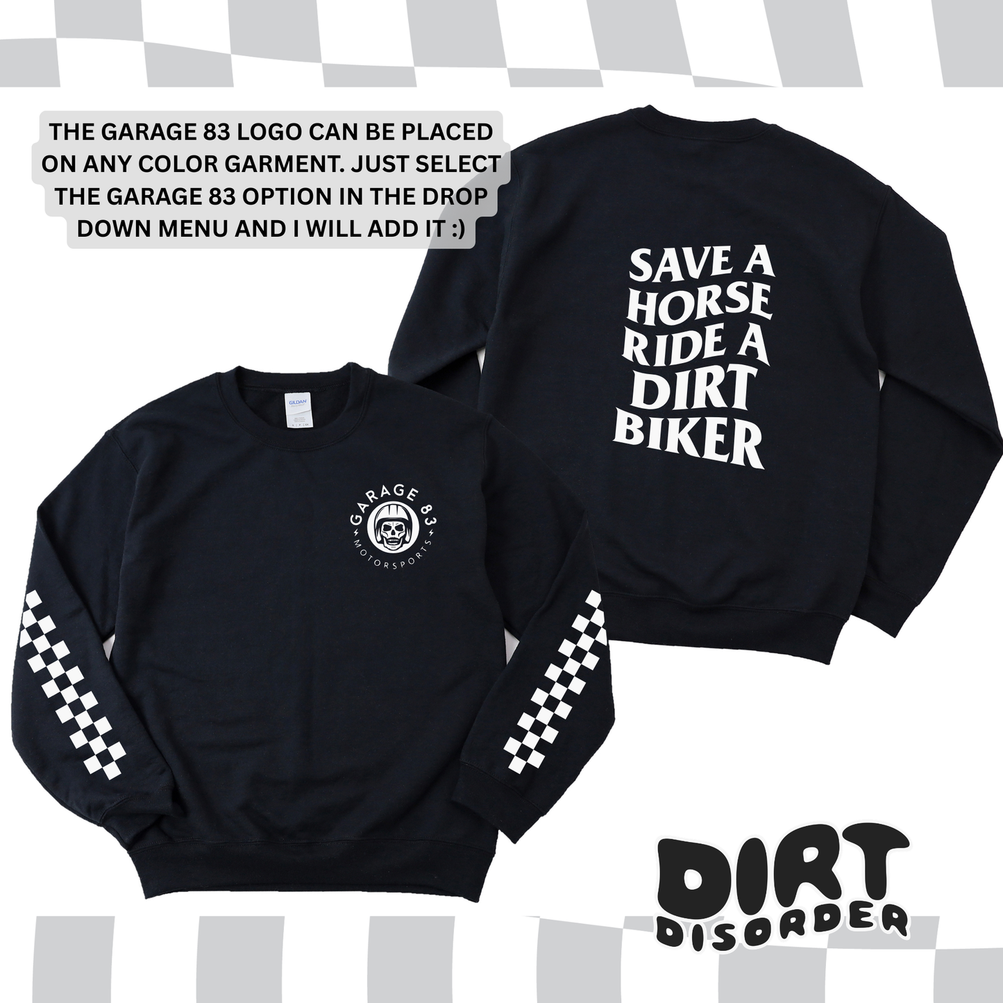 SAVE A HORSE RIDE A DIRT BIKER SWEATSHIRT