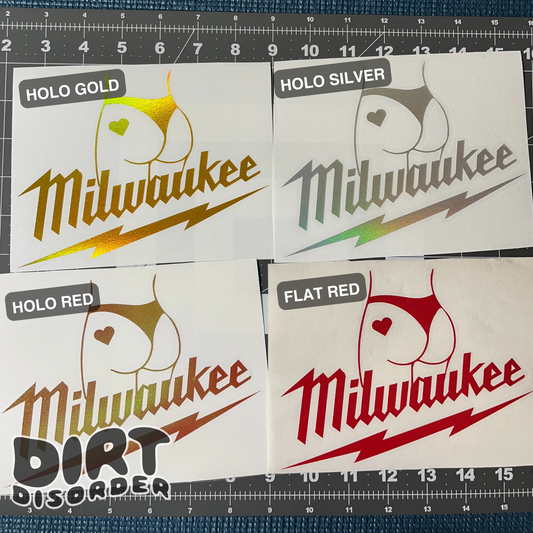 MILWAUKEE BOOTY VINYL DECAL