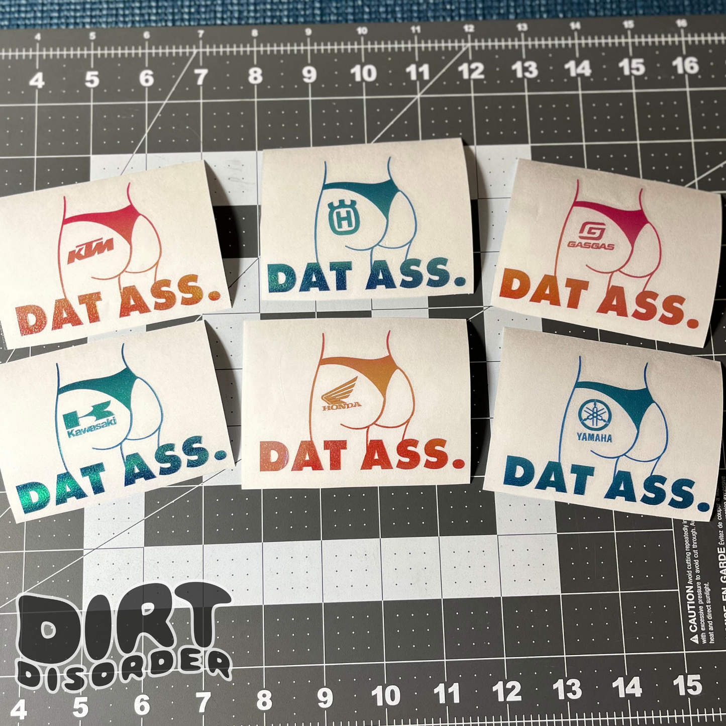 DAT ASS VINYL DECAL (2 PK)