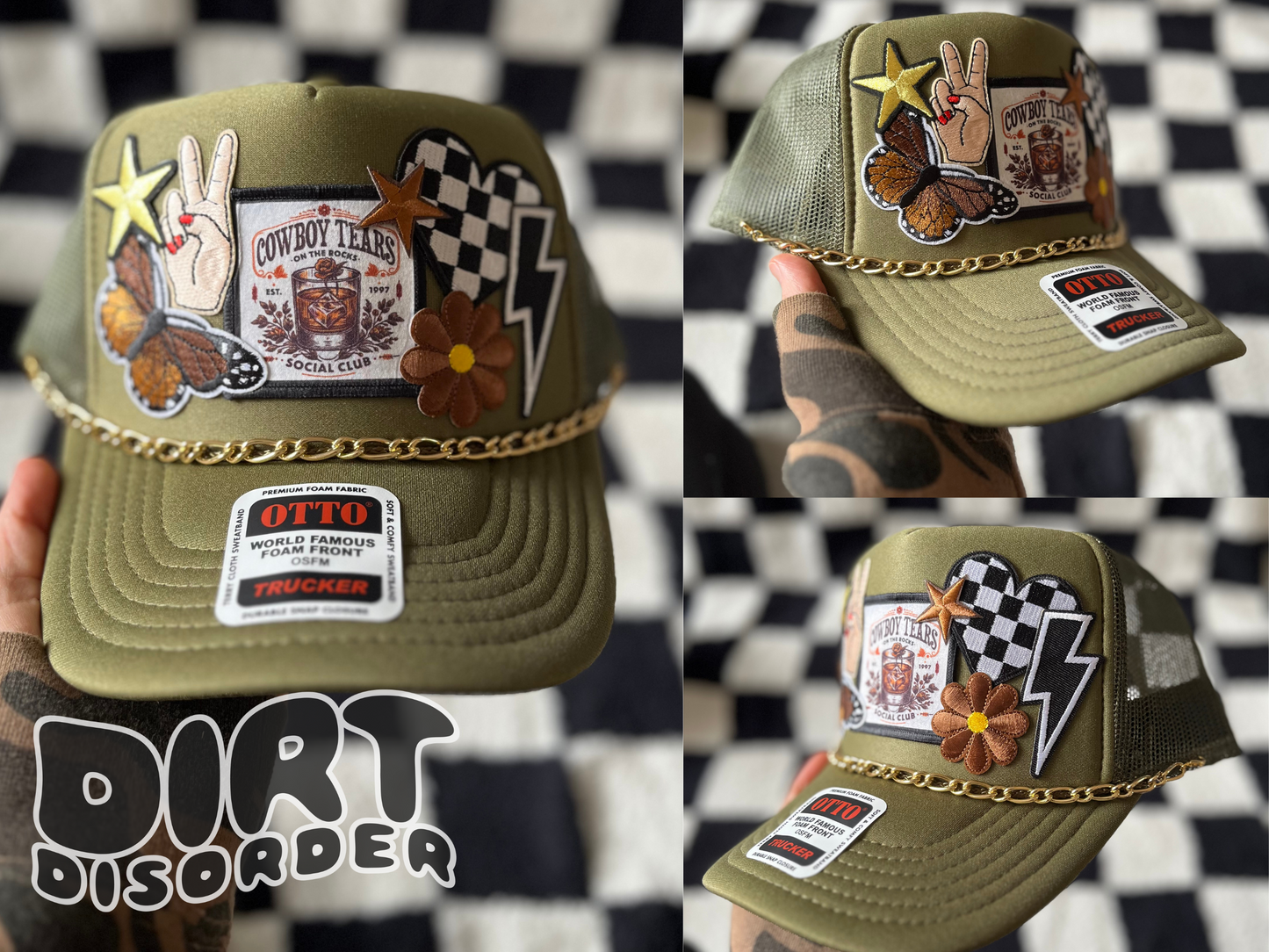 COWBOY TEARS PATCH TRUCKER HAT