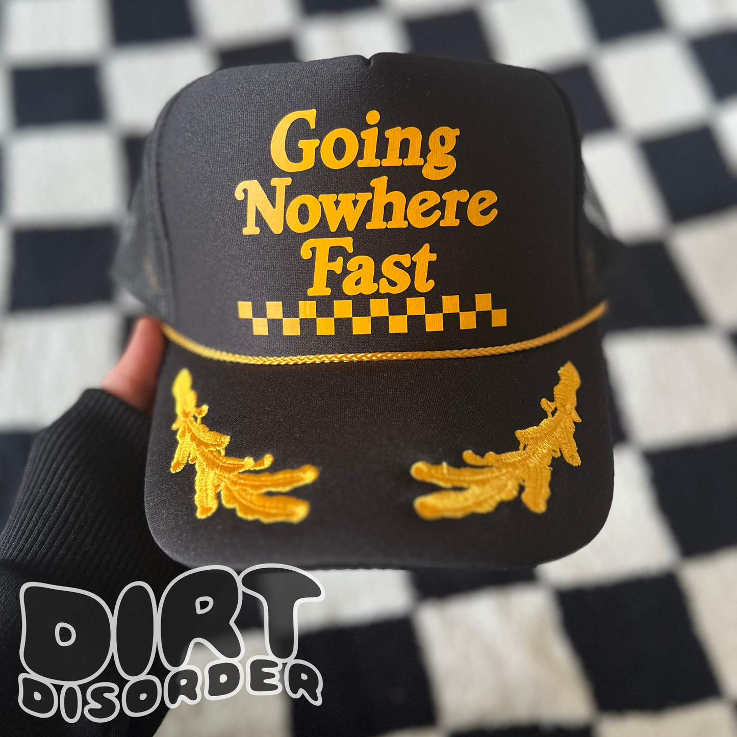 GOING NOWHERE FAST TRUCKER HAT