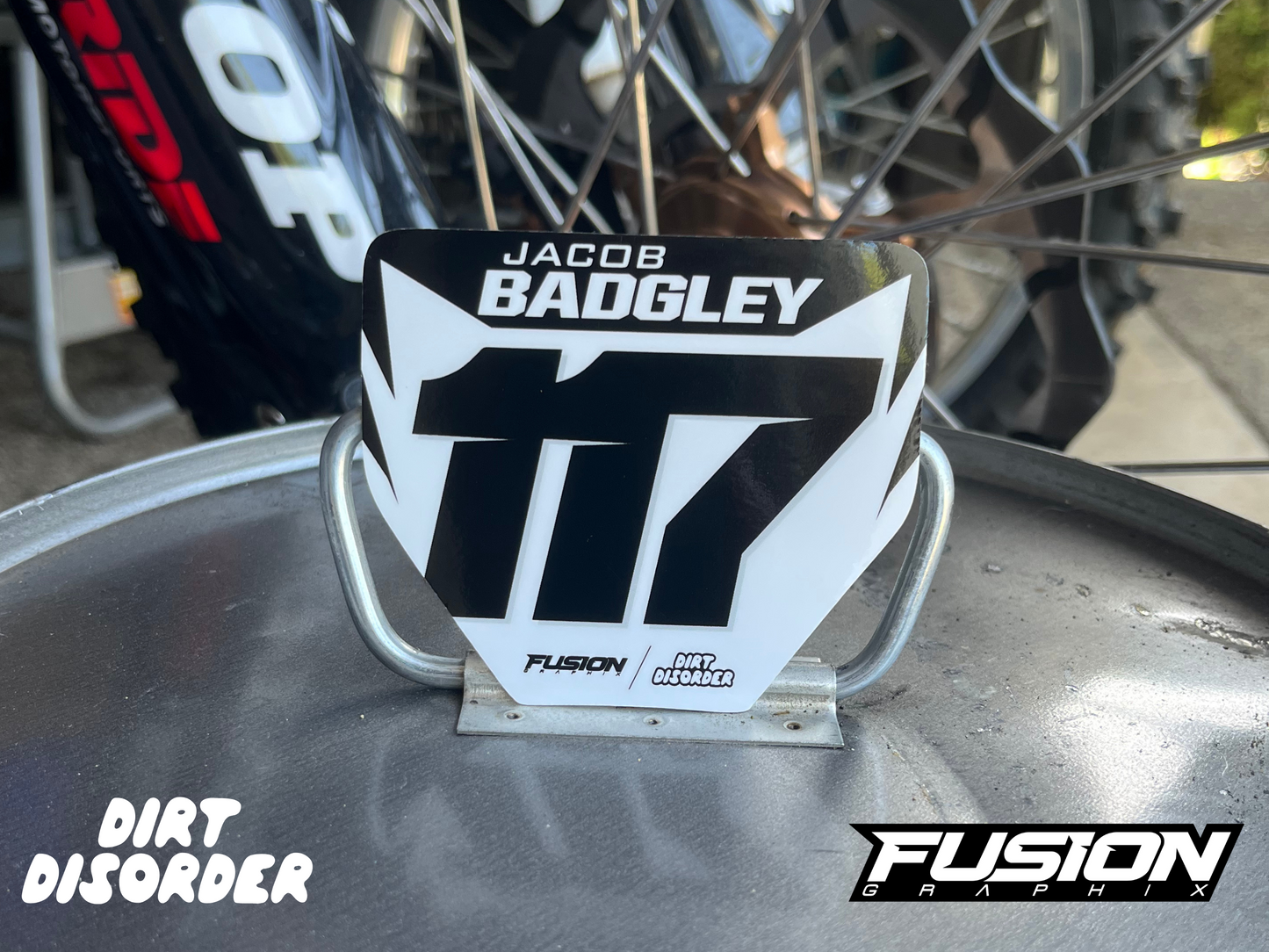 JACOB BADGLEY FUNDRAISER NUMBER PLATE STICKERS