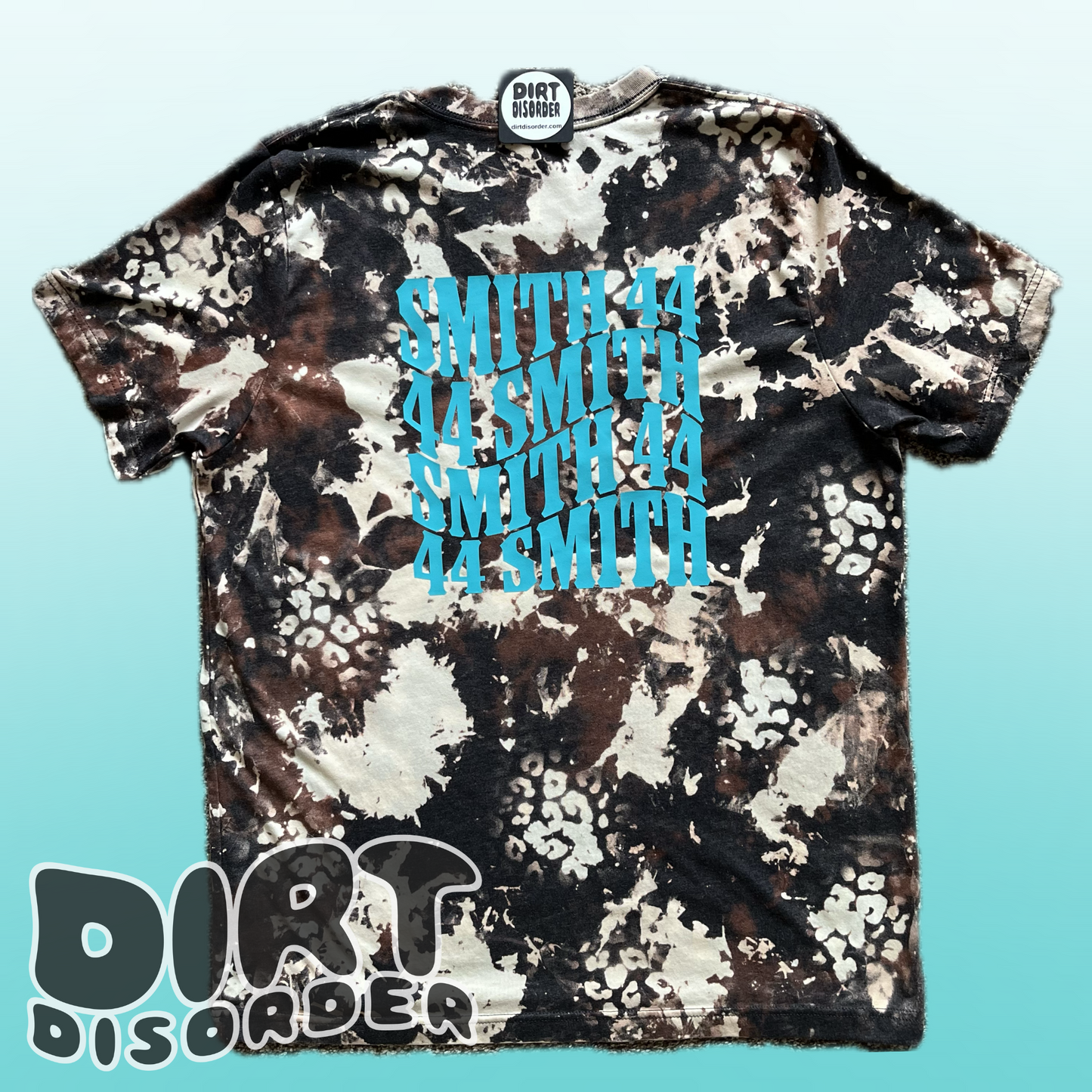 LEOPARD COWHIDE CUSTOM BLEACHED T-SHIRT