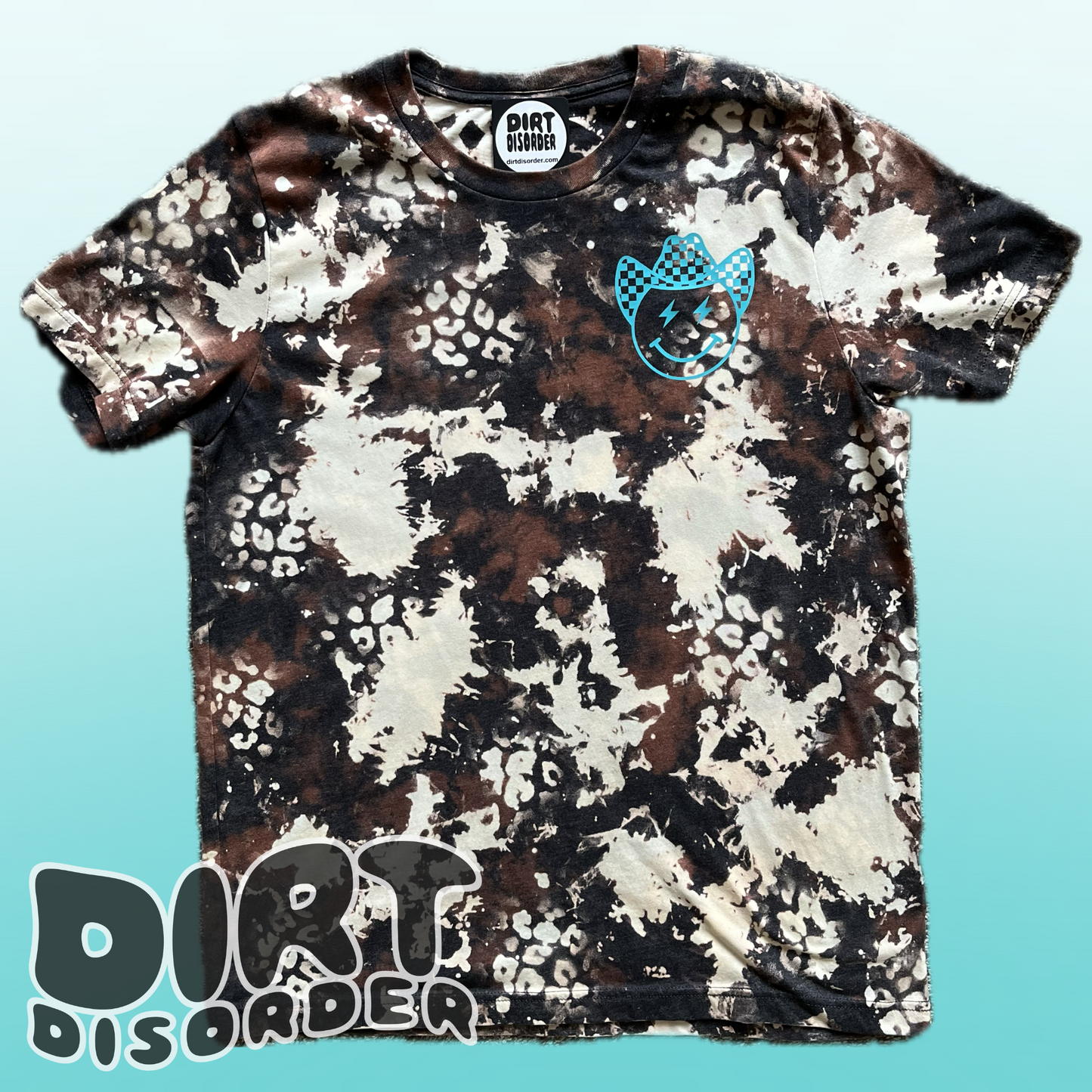 LEOPARD COWHIDE CUSTOM BLEACHED T-SHIRT