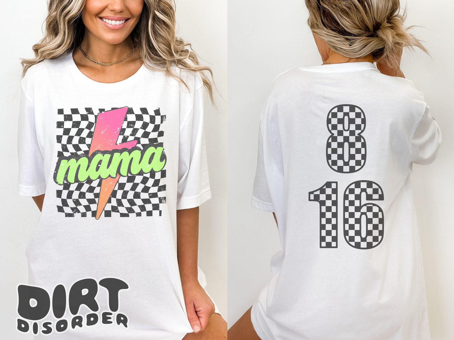 MAMA NEON BOLT CUSTOM T-SHIRT