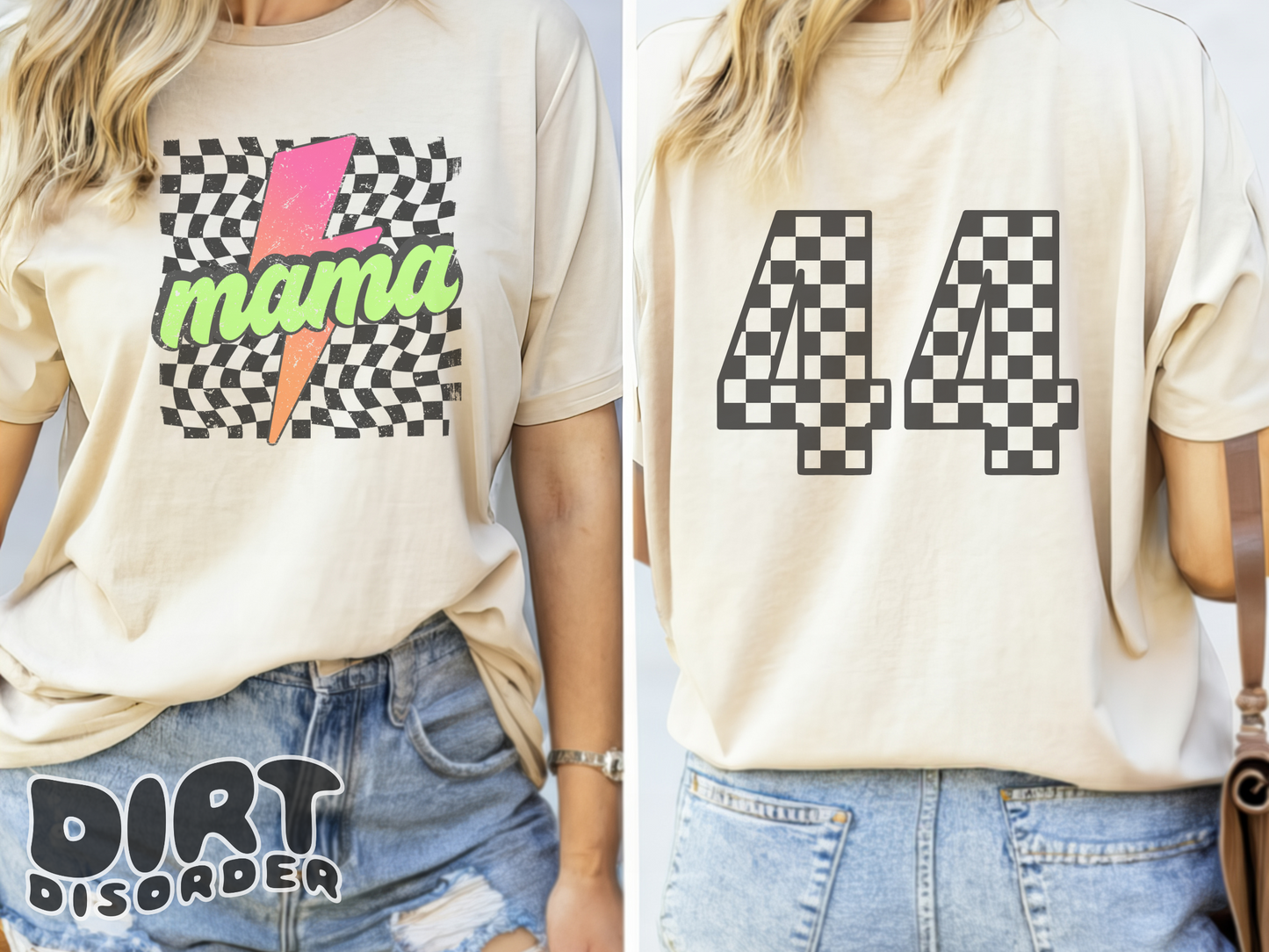 MAMA NEON BOLT CUSTOM T-SHIRT