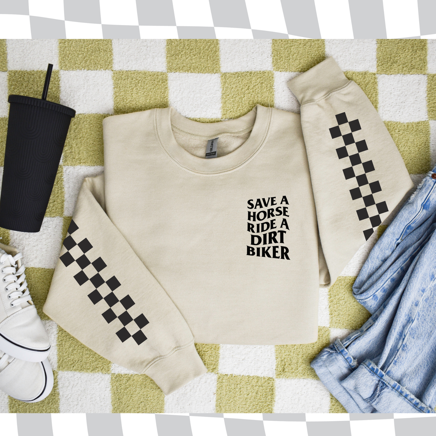 SAVE A HORSE RIDE A DIRT BIKER SWEATSHIRT